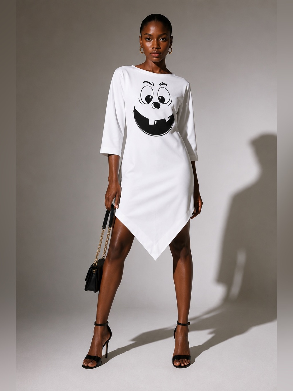 Moschino Cartoon Face Asymmetric Dress IT 40 / US 6 / UK 8 / FR 36 / DE 34 - Picture 3 of 17